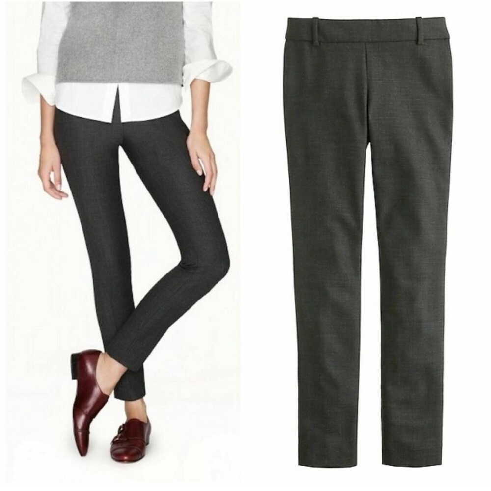 J. Crew Charcoal Gray Cropped Ankle Pants